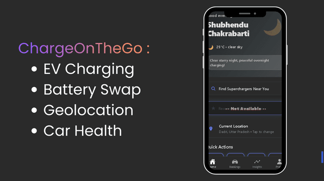 ChargeOnTheGo – EV Charging & Battery Swap App